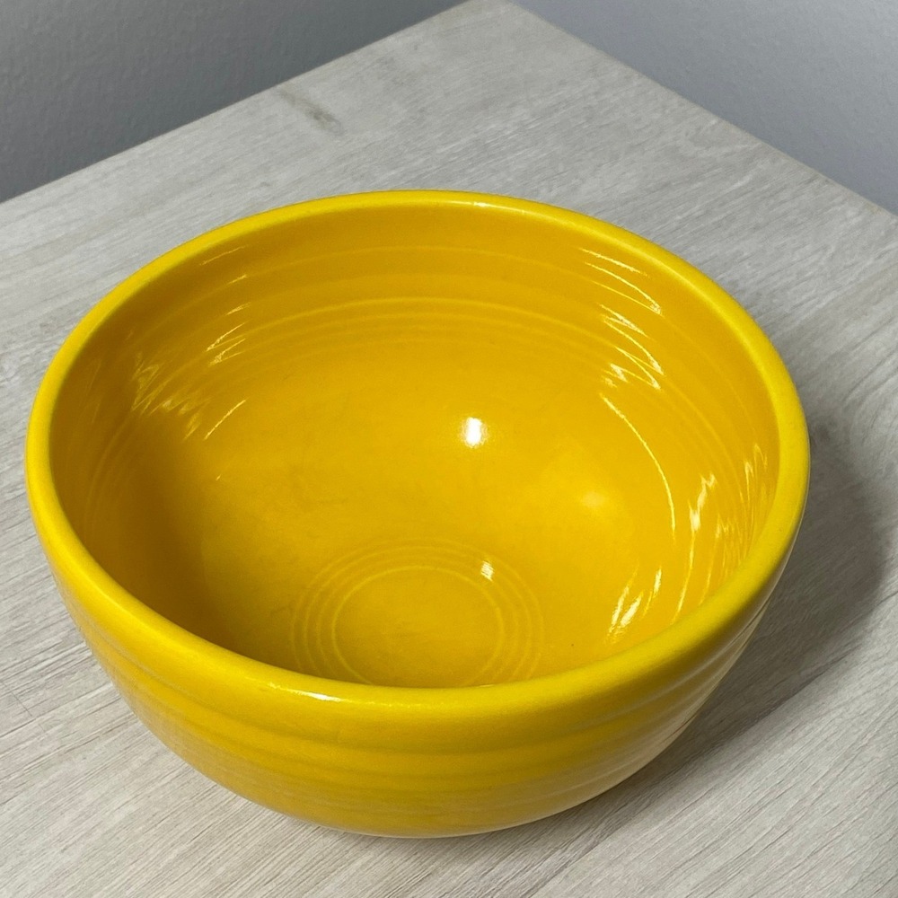 Homer Laughlin Fiesta Sunflower Yellow 5.75" Ceramic Cereal Bowl Made in USA